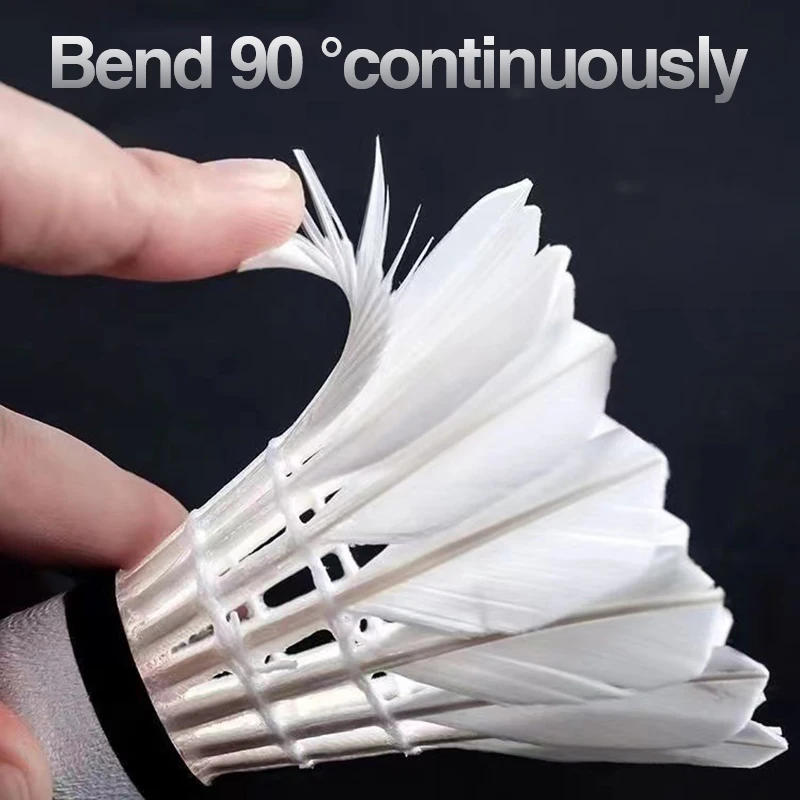 Feather Shuttlecock - Yeni Beyaz Kaz Tüyü Badminton Raketleleri,