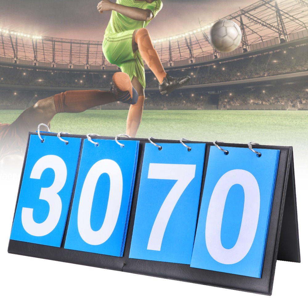 Scoreboard Digital - Taşınabilir, Mavi Renkli, 4 Haneli, Dönen