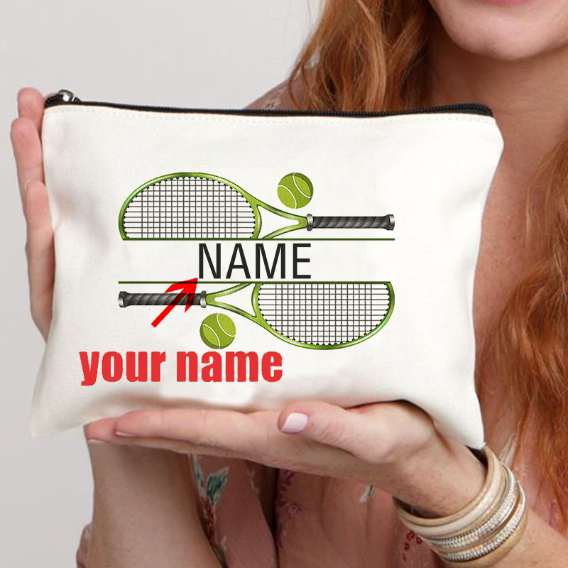Badminton Bag - Kişiselleştirilmiş Tenis Özel Ad Makyaj Çantası