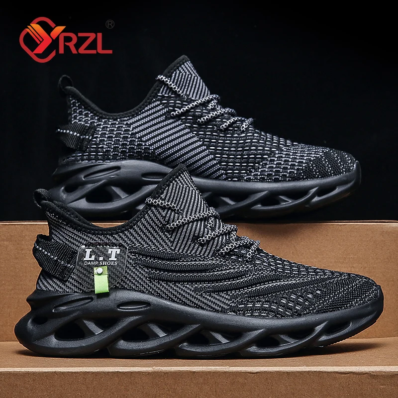 Badminton Shoes - YRZL Erkekler Spor Koşu Siyah koşu